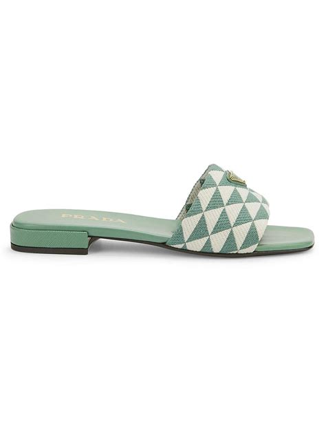 prada jacquard slides|designer Prada slides.